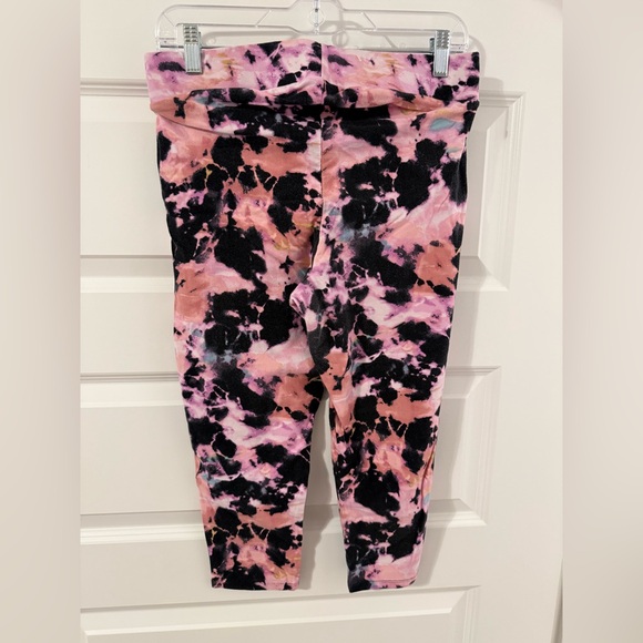 Torrid Pink and Black Tie-Dye Leggings - Picture 2 of 3